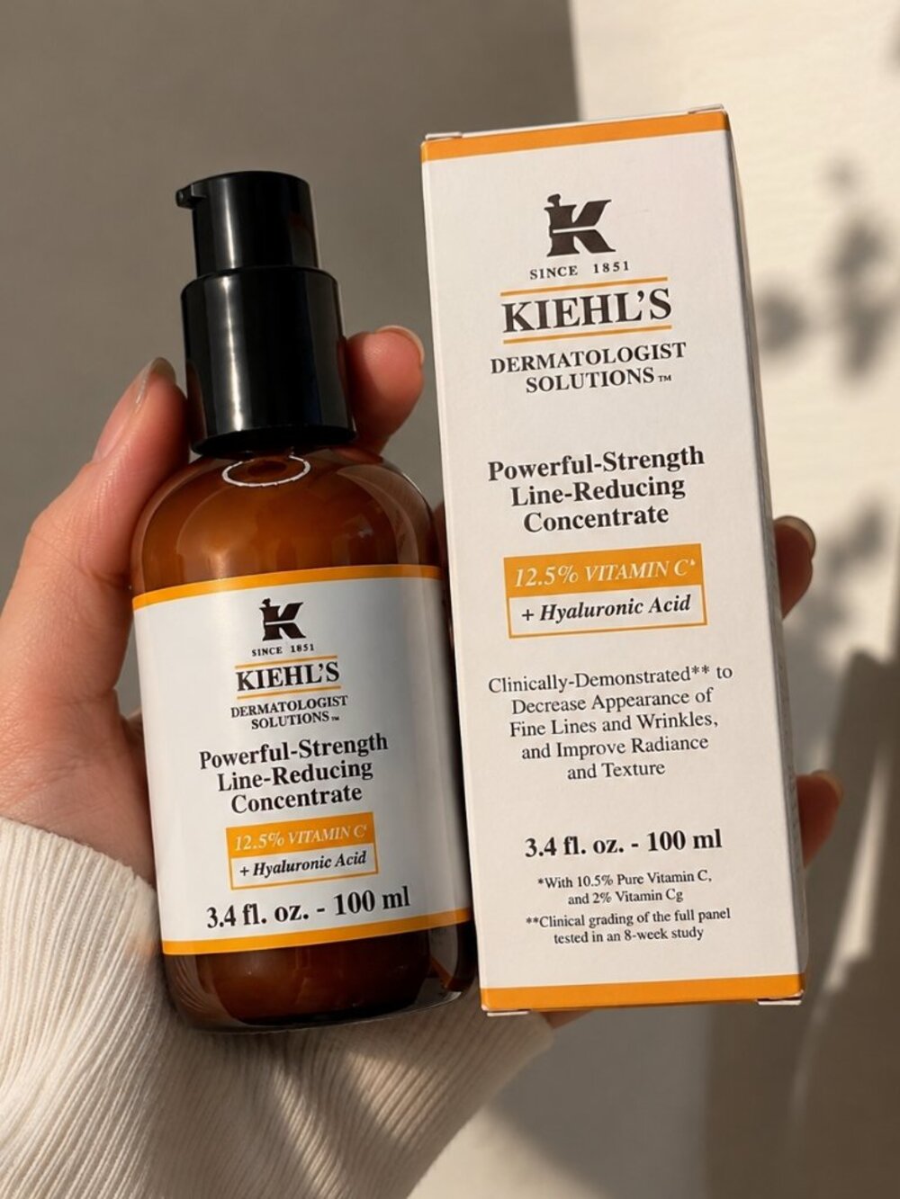 Kiehl's Powerful-Strength Line-Reducing Concentrate 12.5% Vitamin C 3.4 oz New S